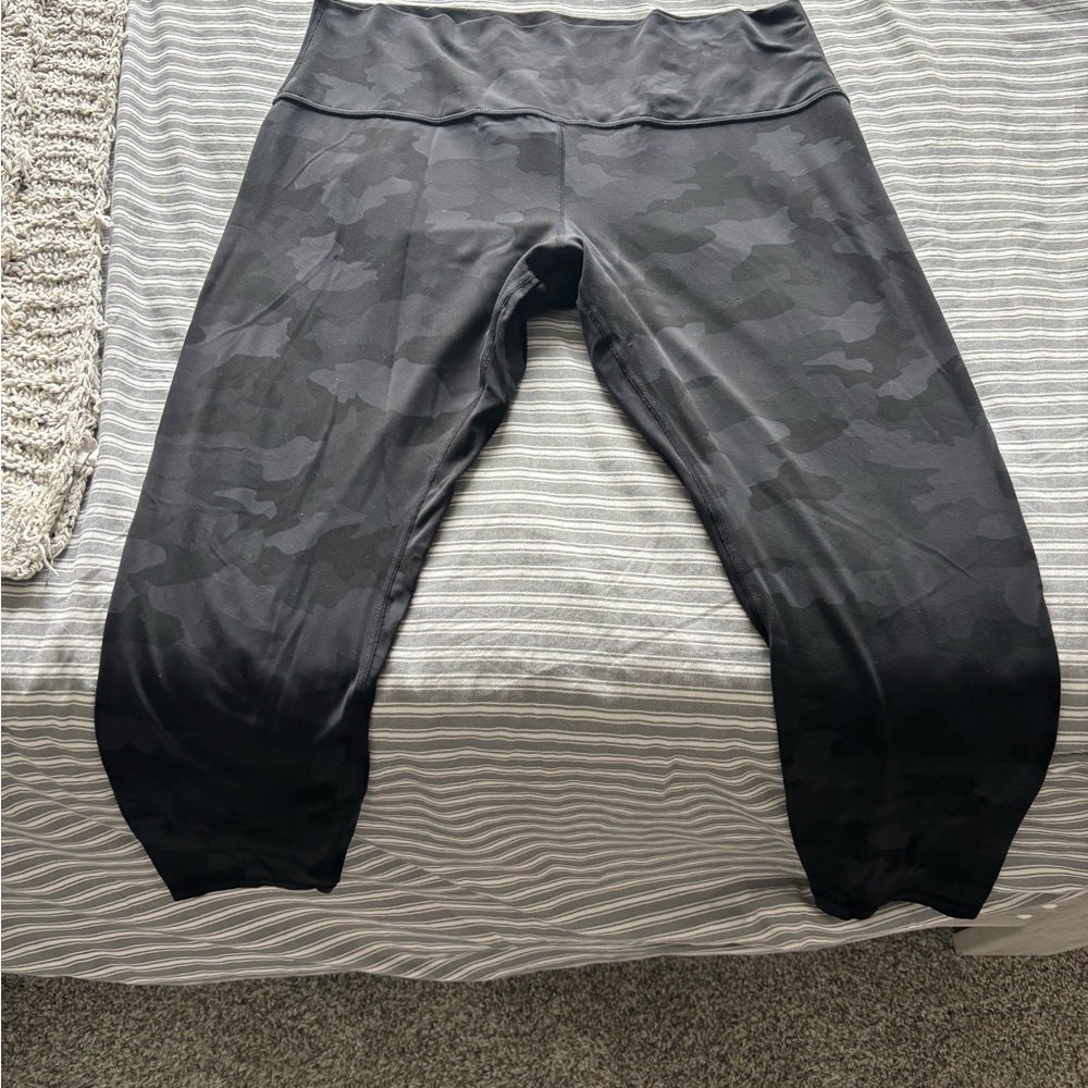 Lululemon Black Camouflage Bottoms